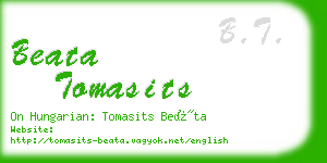 beata tomasits business card